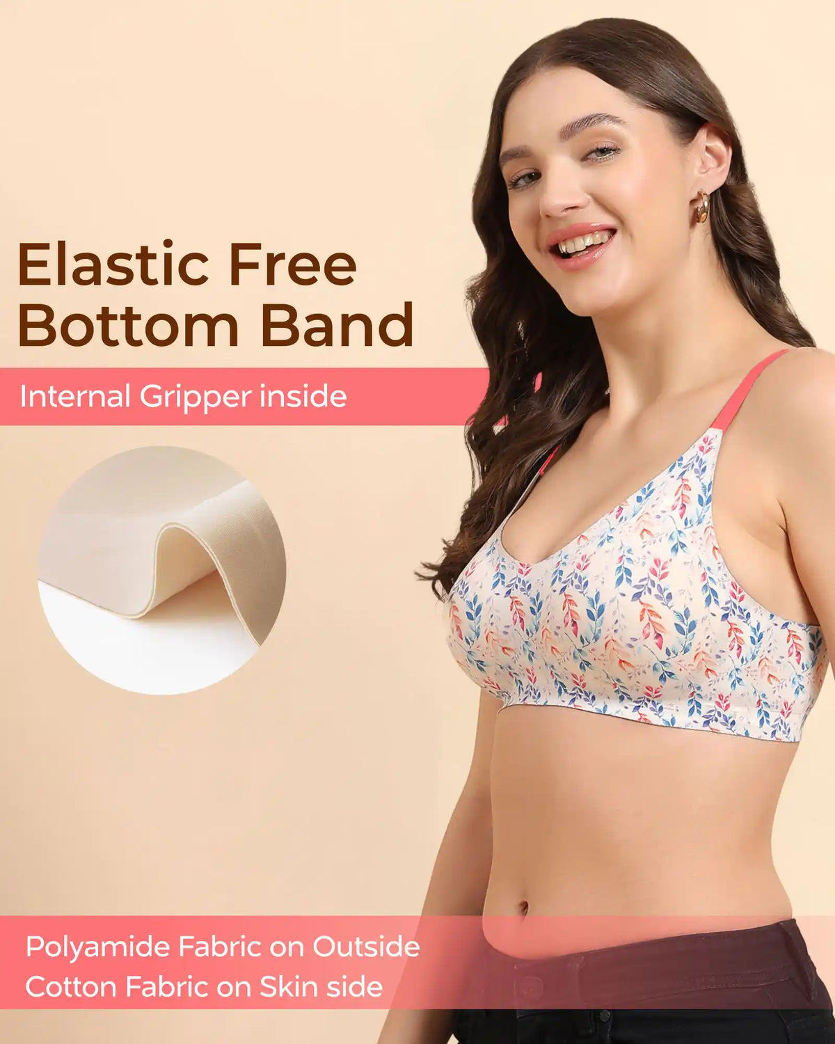 Tweens Bonded Printed Full-Coverage Padded Bra (SB-68 PR)