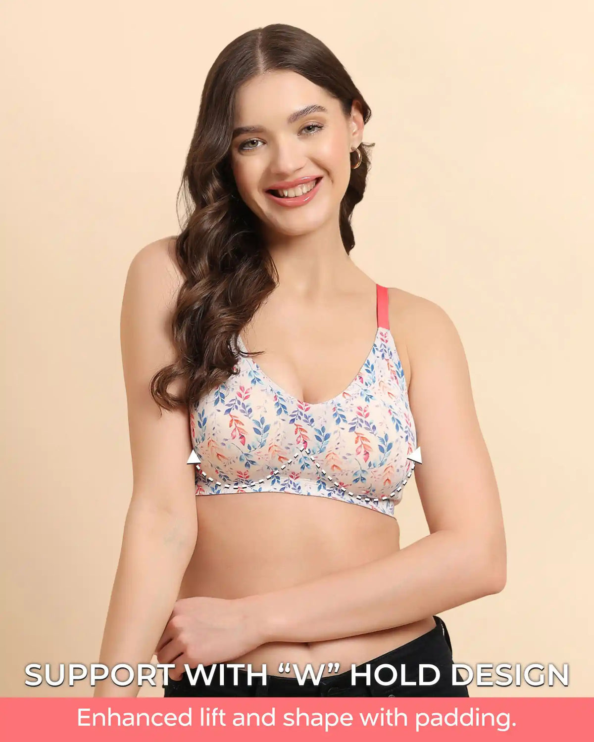 Tweens Bonded Printed Full-Coverage Padded Bra (SB-68 PR)