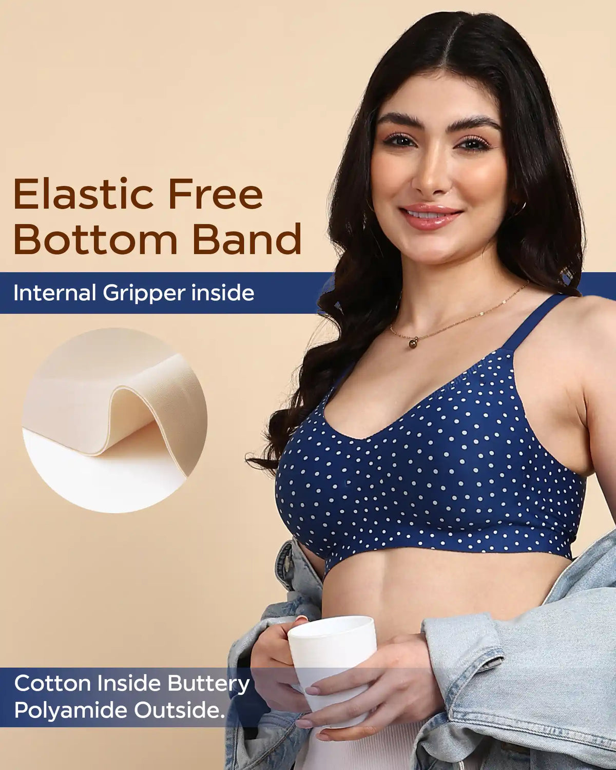 Tweens Bonded Printed Full-Coverage Padded Bra (SB-68 PR)