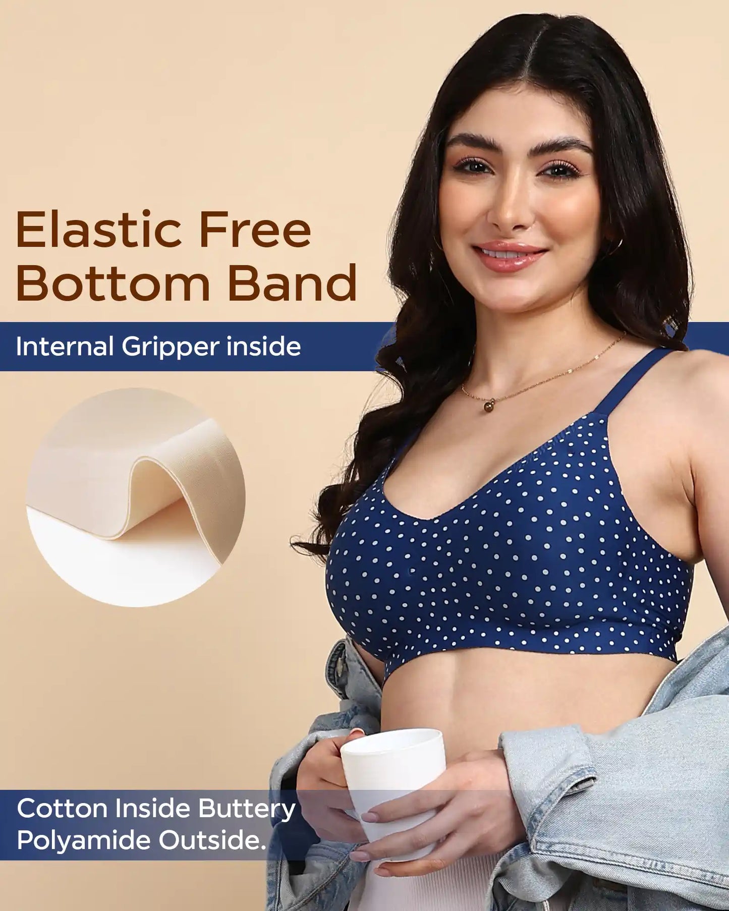 Tweens Bonded Printed Full-Coverage Padded Bra (SB-68 PR)