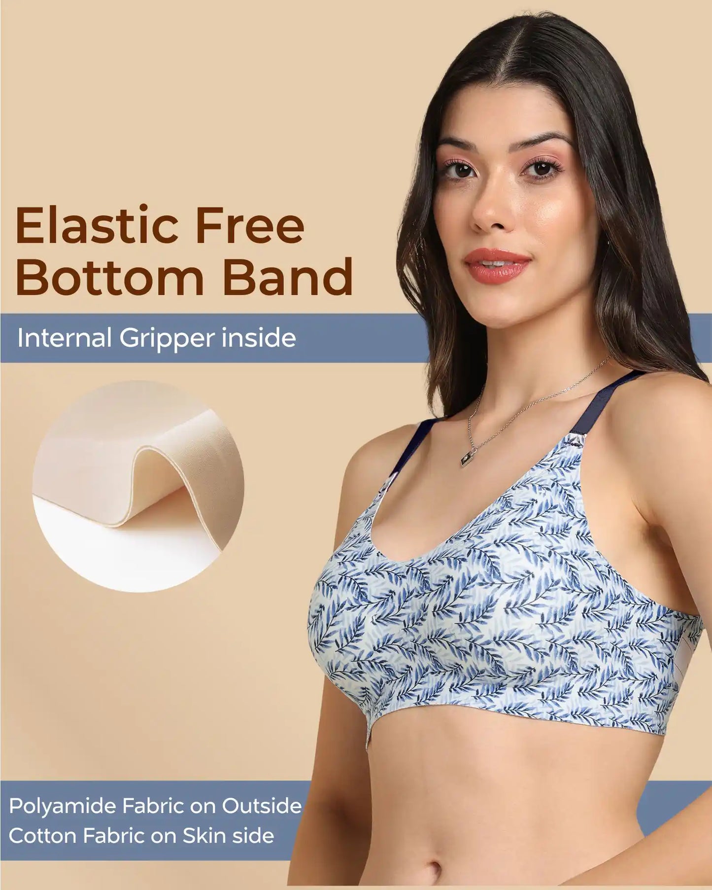 Tweens Bonded Printed Full-Coverage Padded Bra (SB-68 PR)