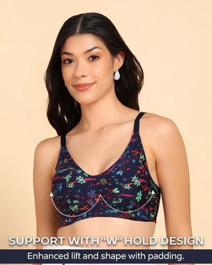 Tweens Bonded Printed Full-Coverage Padded Bra (SB-68 PR)