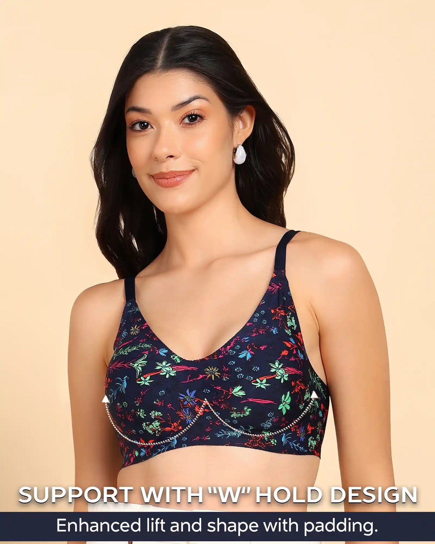 Bonded Printed Full-Coverage Padded Bra (SB-6829 PR)