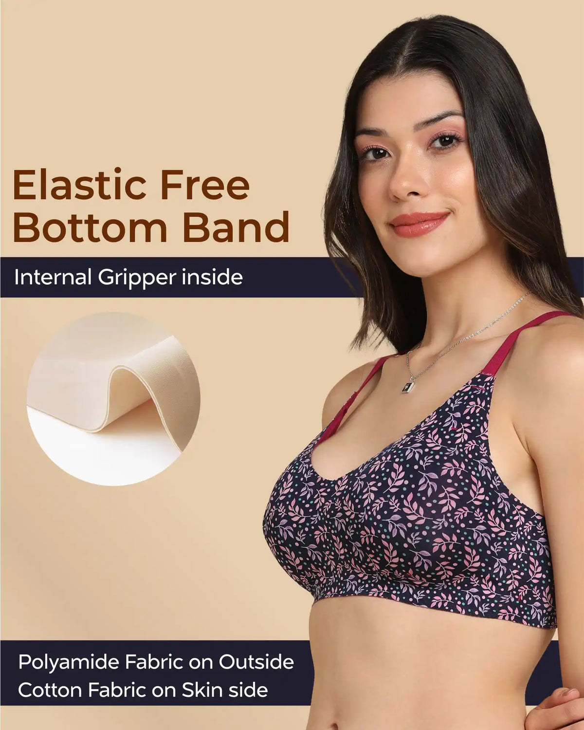 Tweens Bonded Printed Full-Coverage Padded Bra (SB-68 PR)