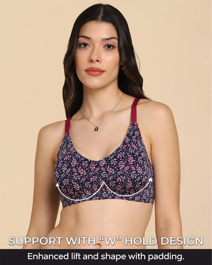 Tweens Bonded Printed Full-Coverage Padded Bra (SB-68 PR)