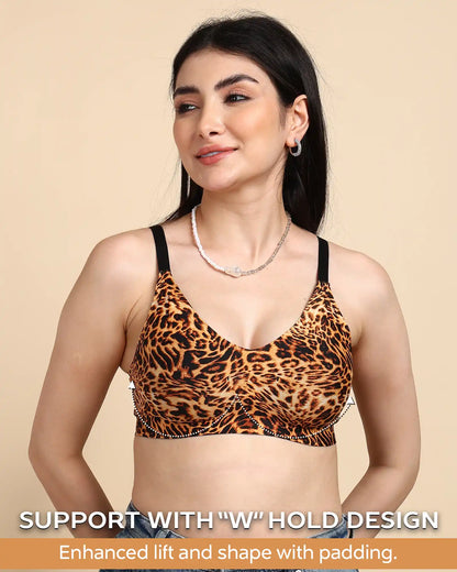 Tweens Bonded Printed Full-Coverage Padded Bra (SB-68 PR)