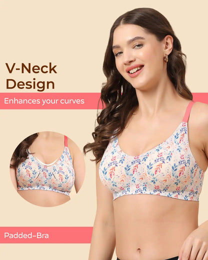 Tweens Bonded Printed Full-Coverage Padded Bra (SB-68 PR)