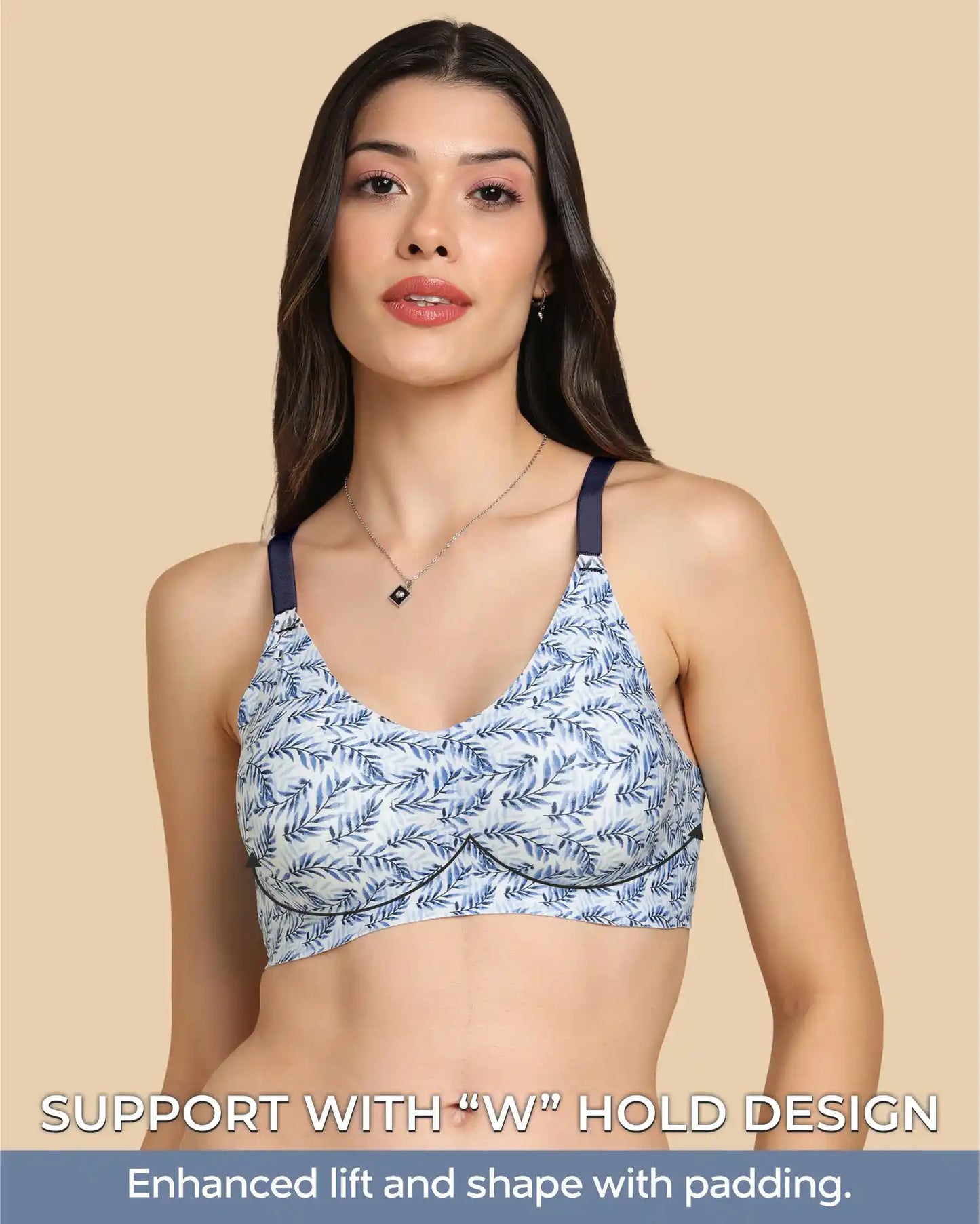 Bonded Printed Full-Coverage Padded Bra (SB-6830 PR)
