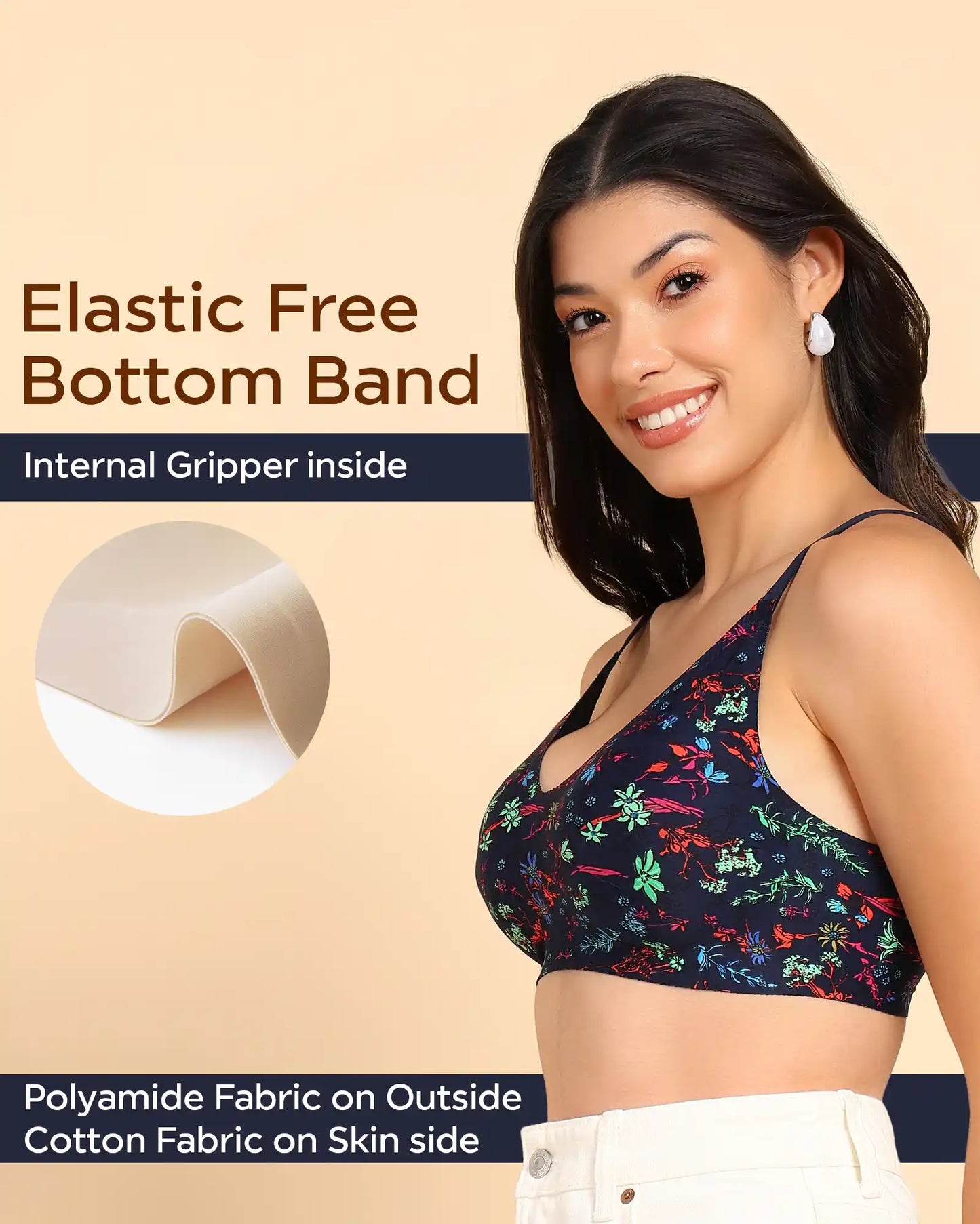 Tweens Bonded Printed Full-Coverage Padded Bra (SB-68 PR)