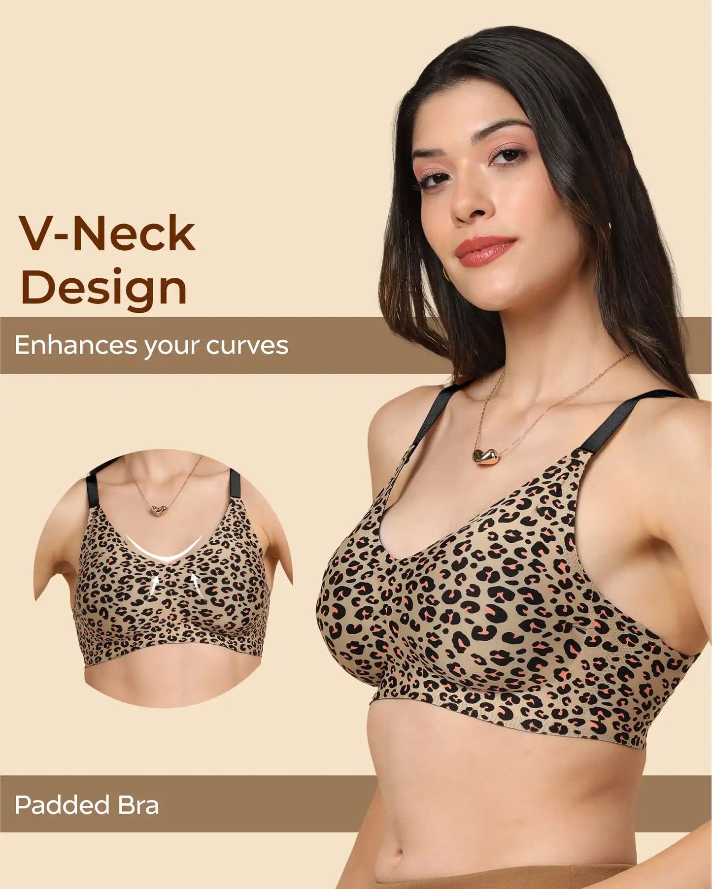 Tweens Bonded Printed Full-Coverage Padded Bra (SB-68 PR)