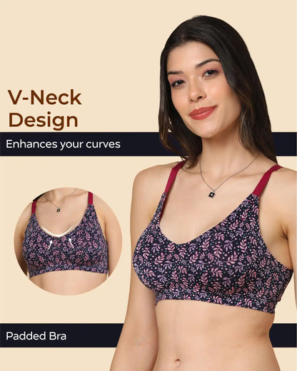 Bonded Printed Full-Coverage Padded Bra (SB-6826 PR)