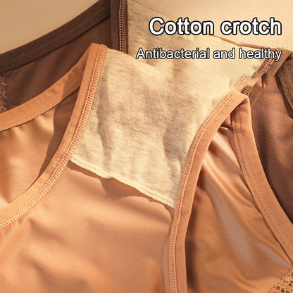 🌷Sexy Seamless Double Strap Lace Silk Care Panties  (4 PCS)