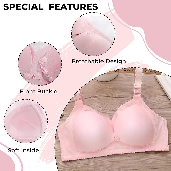 Nursing Bra for Maternity Breastfeeding (Pack of 3)