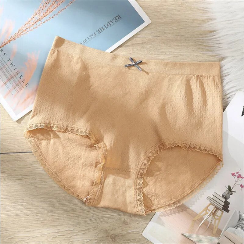 Mid-Waist Breathable Panties - Assorted Colors