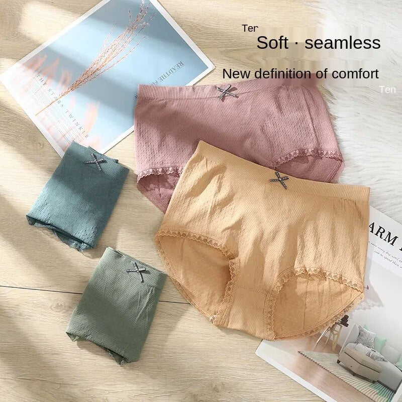 Mid-Waist Breathable Panties - Assorted Colors
