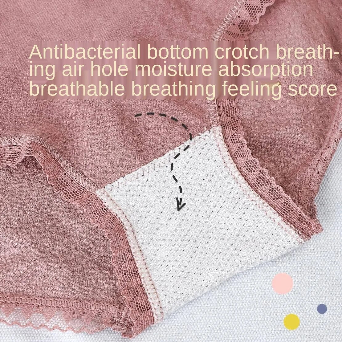 Mid-Waist Breathable Panties - Assorted Colors