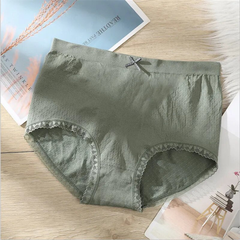 Mid-Waist Breathable Panties - Assorted Colors